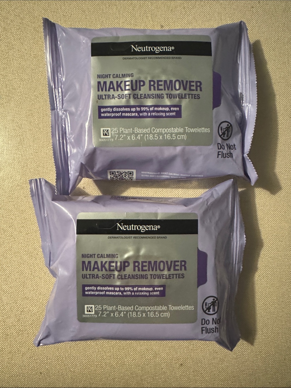 Neutrogena Night Calming Makeup Remover ultra soft cleansing towelettes Wipes